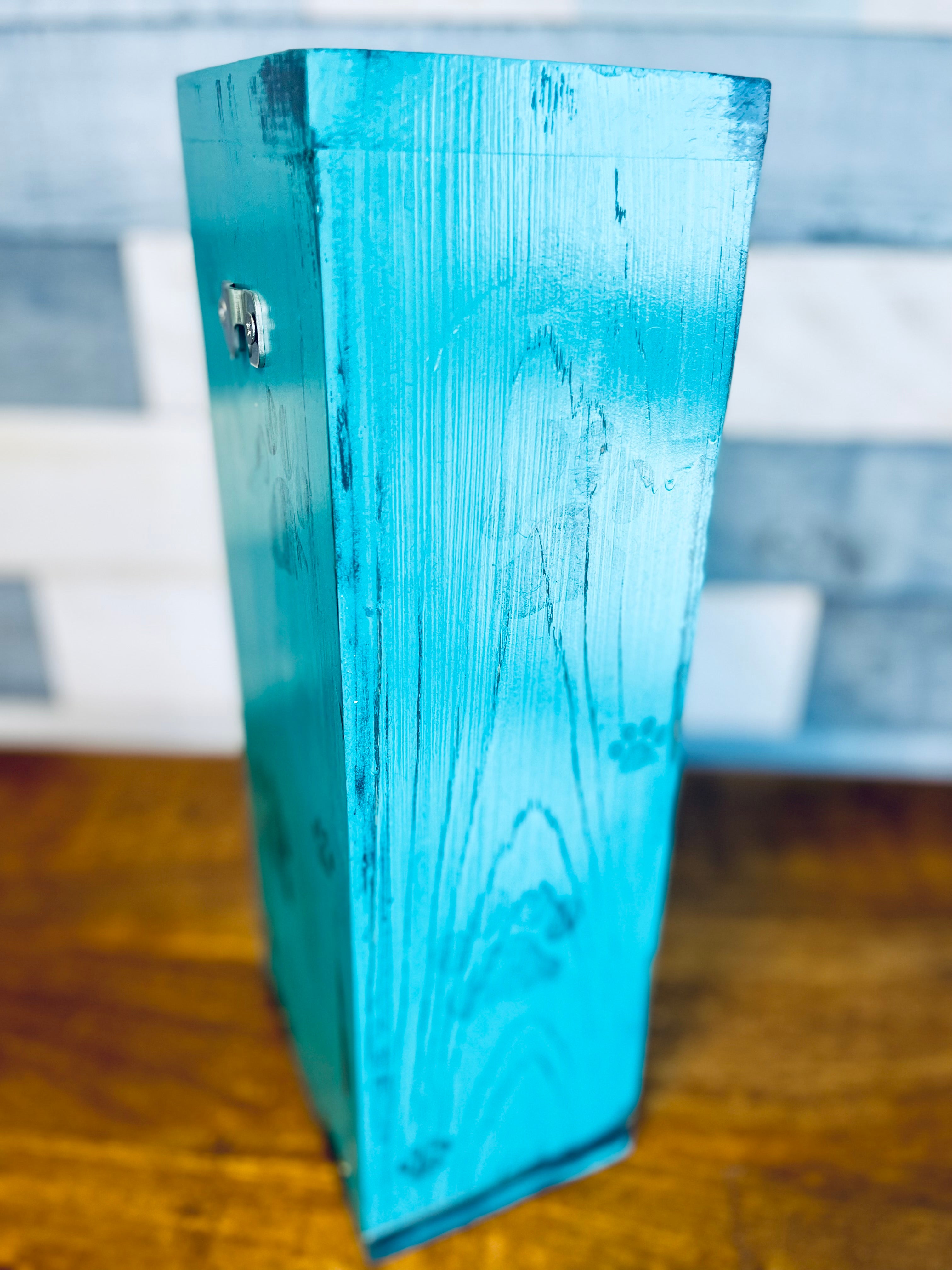 Dog Poop Receptacle (Seafoam Green and Black)